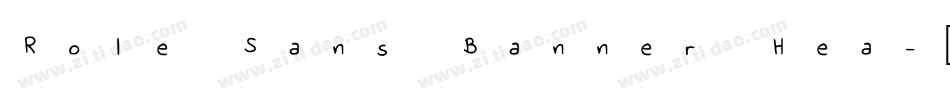 Role Sans Banner Hea字体转换